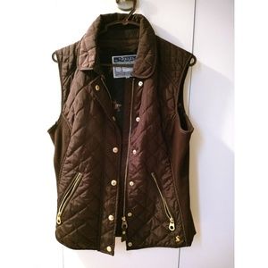 Joules Brown Quilted Vest